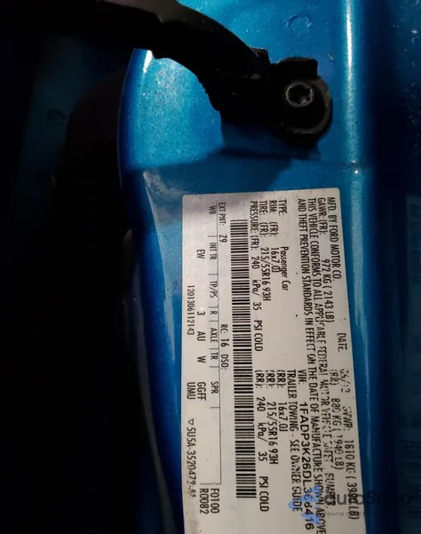 2013 Ford Focus Se from USA, damaged, VIN 1FADP3K26DL368416